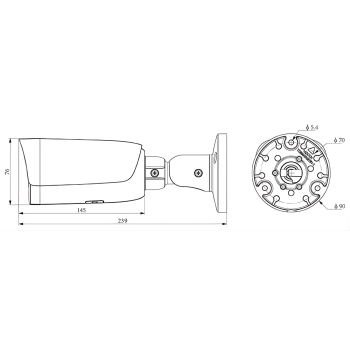 KAMERA IP TC-C38US 3LRA-28 Color Maker Lite Series - 8 Mpx 2.8 mm TIANDY